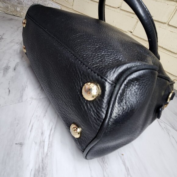 Michael Kors Knox Black Leather Shoulder Bag Handbag Purse - Picture 10 of 13